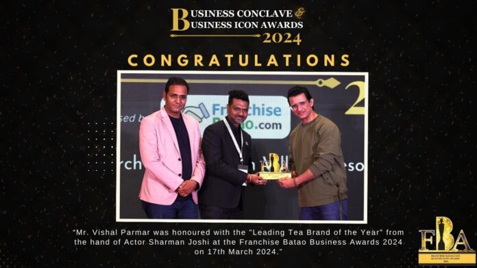 Congratulations to Mr. Vishal Parmar, Founder of Chai Kulhad Bar Received Prestigious Award